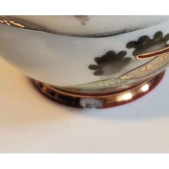 A Vintage Hand Painted Japanese Porcelain Ginger Jar I E & C Co Japan As-Is - Picture 12 of 12